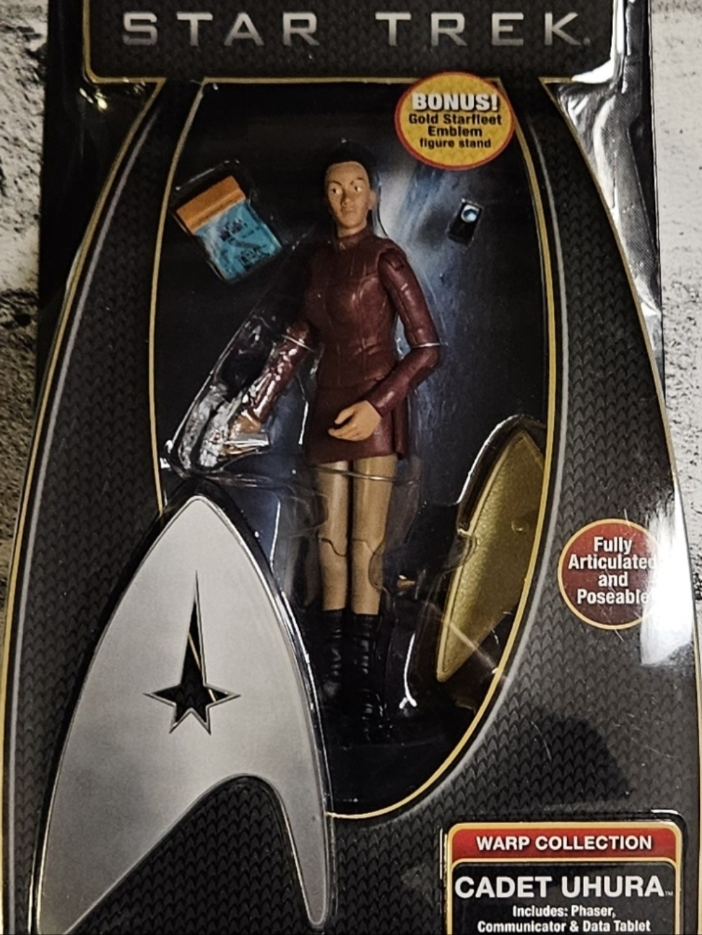 Star Trek 2009 Cadet Uhura Figure Warp Collection NIB Playmates - Picture 7 of 9